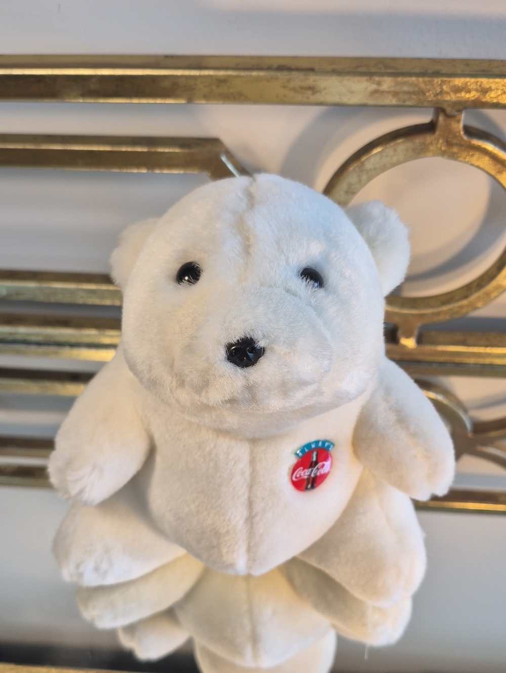 Always Coca-Cola Polar Bear 1993 Plush, 7” White.